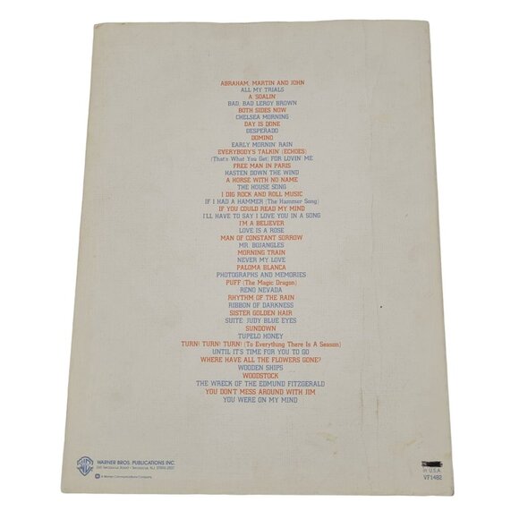 Folk Rock Retrospective Sheet Music Piano Vocal Chords 1988 HTF - Picture 4 of 10